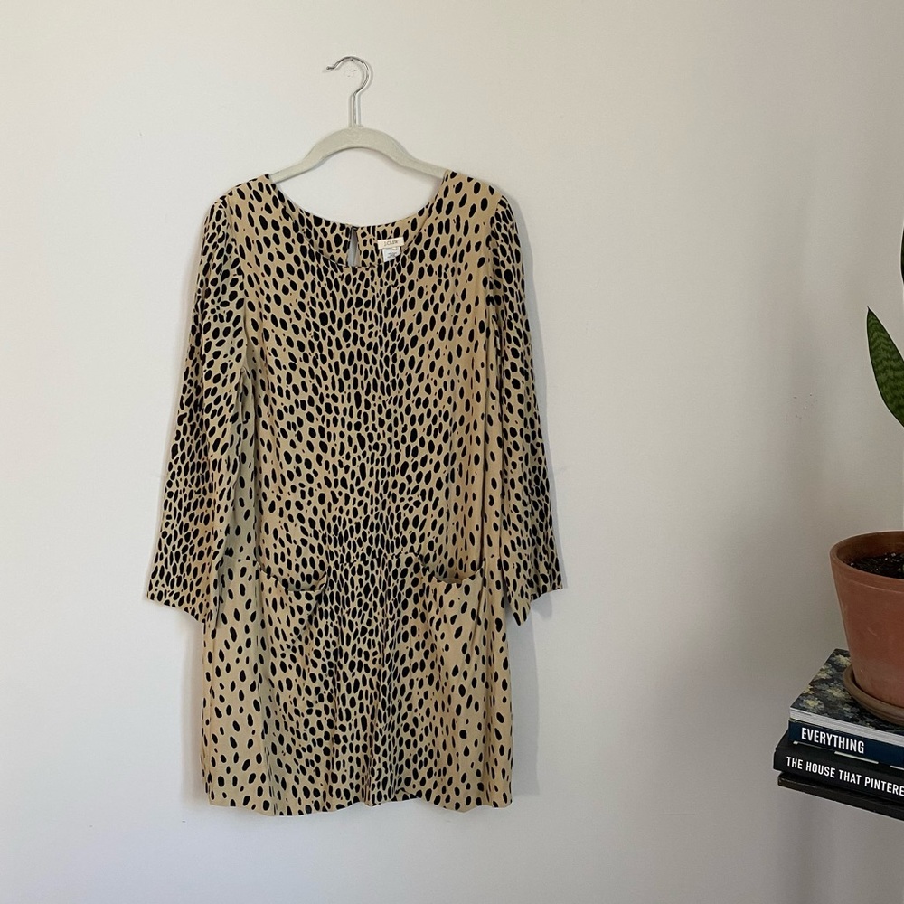 J.Crew animal print shift dress